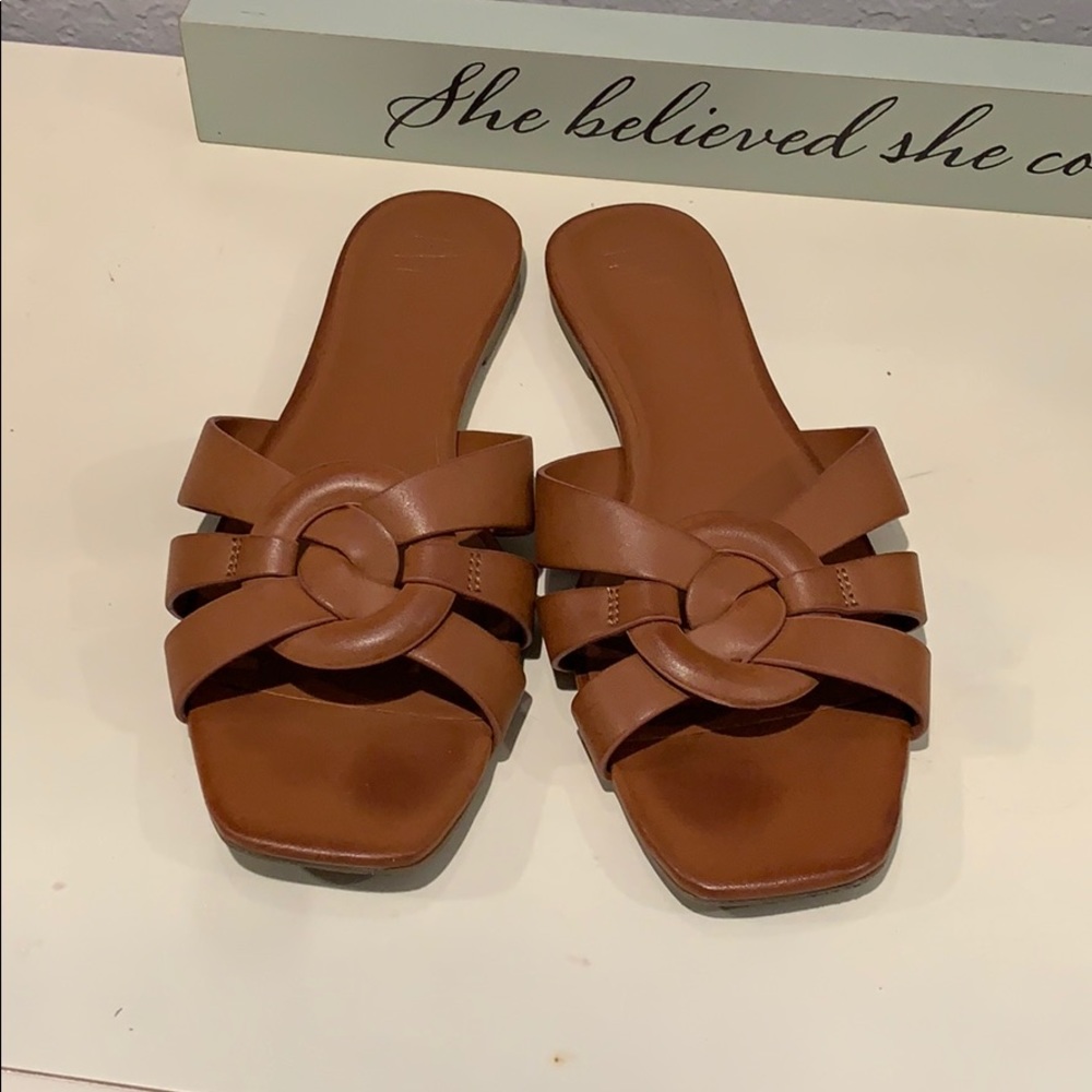INC brown sandals
